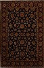 Agra Black Hand Knotted 511 X 91  Area Rug 251-14079 Thumb 0