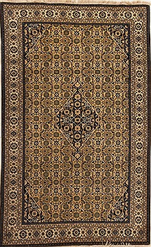 Persian Ardebil Beige Rectangle 6x9 ft Wool Carpet 14128
