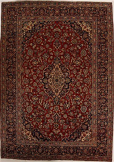 Mashad Red Hand Knotted 9'10" X 14'0"  Area Rug 251-14258