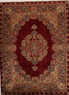 Mahal Red Hand Knotted 10'2" X 13'8"  Area Rug 251-14276