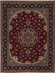 Persian Tabriz Red Rectangle 5x7 ft Wool Carpet 14325