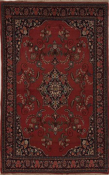Persian Bidjar Red Rectangle 5x7 ft Wool Carpet 14364