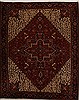 Heriz Red Hand Knotted 104 X 128  Area Rug 251-14459 Thumb 0