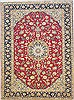 Isfahan Red Hand Knotted 97 X 132  Area Rug 100-14713 Thumb 0