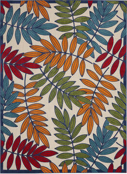 Nourison Aloha Multicolor Rectangle 7x10 ft Polypropylene Carpet 140639