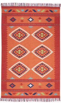 Nourison Baja Orange Rectangle 7x10 ft Polyester Carpet 140866