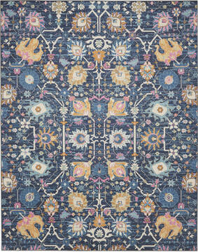 Nourison Passion Blue Rectangle 8x10 ft Polypropylene Carpet 141965