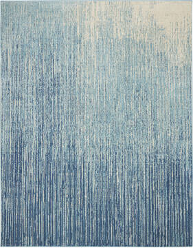 Nourison Passion Blue Rectangle 8x10 ft Polypropylene Carpet 142010