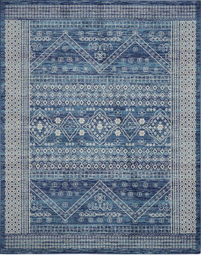 Nourison Passion Blue Rectangle 8x10 ft Polypropylene Carpet 142131