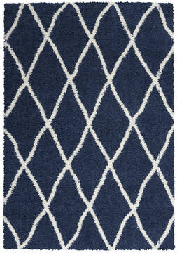 Nourison Shangri-La Blue Rectangle 5x7 ft Polypropylene Carpet 142574