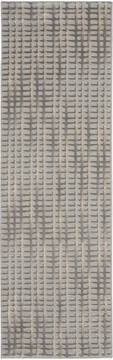 Nourison Solace Grey Runner 6 to 9 ft Polypropylene Carpet 142671