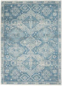 Nourison Tranquil Blue Rectangle 4x6 ft Polypropylene Carpet 142881