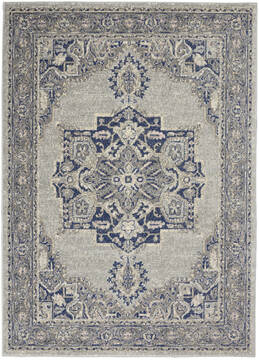 Nourison Tranquil Grey Rectangle 4x6 ft Polypropylene Carpet 142884