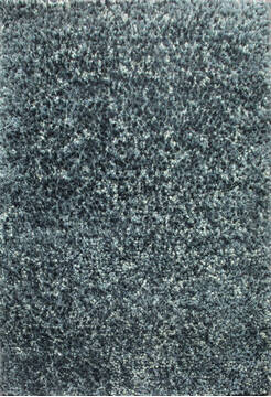Indian Shaggy Grey Rectangle 4x6 ft Polyester and Wool Carpet 143398