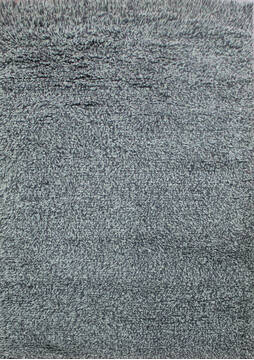 Indian Shaggy Grey Rectangle 5x7 ft Wool Carpet 144889