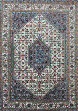 Indian Bidjar Beige Rectangle 5x8 ft Wool Carpet 144927