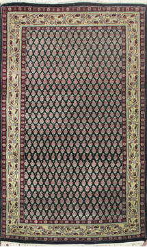 Persian Black Hand Knotted 3'0" X 5'0"  Area Rug 902-145192