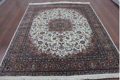 Persian Beige Hand Knotted 6'7" X 8'2"  Area Rug 902-146595