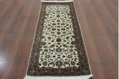 Persian Beige Runner Hand Knotted 2'7" X 6'7"  Area Rug 902-146626