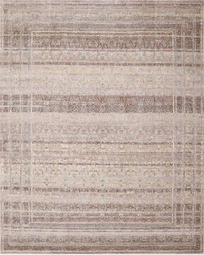 Geometric Beige Hand Knotted 8'0" X 10'0"  Area Rug 700-147022