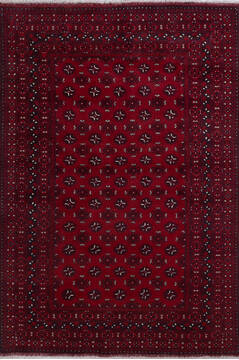 Afghan Other Red Rectangle 5x8 ft Wool Carpet 147828