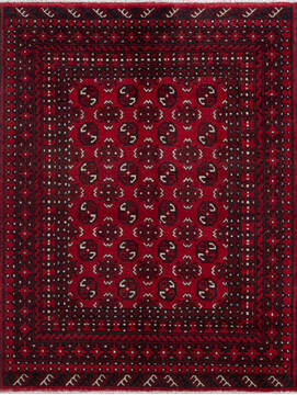 Afghan Other Red Rectangle 5x7 ft Wool Carpet 147830
