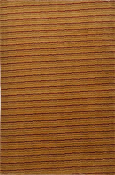 Gabbeh Green Hand Knotted 3'10" X 6'0"  Area Rug 100-15219