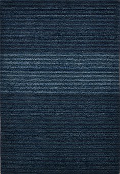 Indian Indo-Nepal Blue Rectangle 4x6 ft Wool Carpet 15237