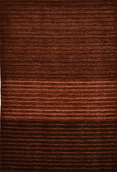Indian Indo-Nepal Brown Rectangle 4x6 ft Wool Carpet 15257