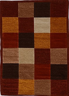 Indian Patchwork Multicolor Rectangle 4x6 ft Wool Carpet 15541