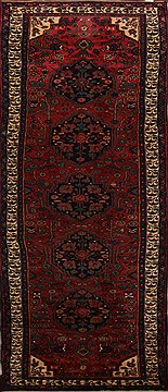 Persian Heriz Red Runner 16 to 20 ft Wool Carpet 15714