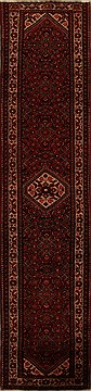 Hossein Abad Red Runner Hand Knotted 3'2" X 13'5"  Area Rug 251-15735
