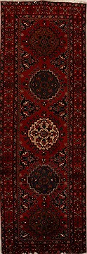 Persian Hamedan Red Runner 10 to 12 ft Wool Carpet 15891