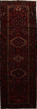 Karajeh Red Runner Hand Knotted 3'10" X 11'3"  Area Rug 250-15935