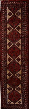 Persian Hamedan Beige Runner 13 to 15 ft Wool Carpet 15936