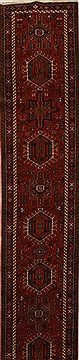 Karajeh Red Runner Hand Knotted 2'7" X 16'0"  Area Rug 250-15966