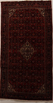 Hossein Abad Red Runner Hand Knotted 5'3" X 10'0"  Area Rug 250-15981