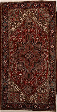 Persian Heriz Red Runner 10 to 12 ft Wool Carpet 16001