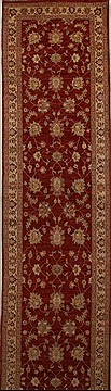 Pakistani Pishavar Red Runner 16 to 20 ft Wool Carpet 16046