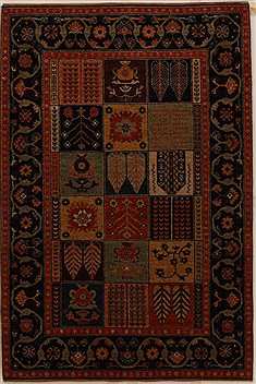 Indian Gabbeh Multicolor Rectangle 4x6 ft Wool Carpet 16111