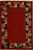 Gabbeh Red Hand Knotted 41 X 63  Area Rug 250-16165 Thumb 0