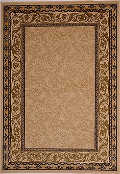 Turkish Pishavar Beige Rectangle 5x8 ft synthetic Carpet 16213