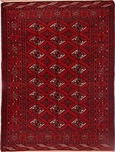 Persian Turkman Red Rectangle 3x5 ft Wool Carpet 16404