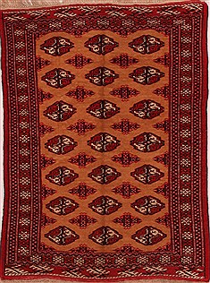 Persian Turkman Red Rectangle 3x4 ft Wool Carpet 16442
