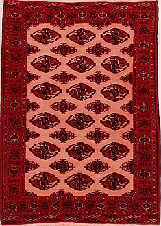 Persian Turkman Red Rectangle 3x4 ft Wool Carpet 16444