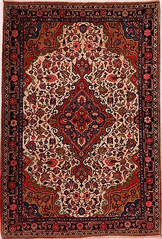 Persian Jozan Beige Rectangle 3x5 ft Wool Carpet 16459