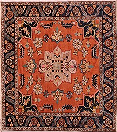 Persian Ardebil Purple Rectangle 5x8 ft Wool Carpet 16484