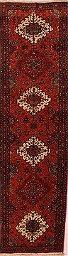Persian Meshkin Orange Runner 10 to 12 ft Wool Carpet 16500
