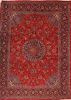 Persian sarouk Red Rectangle 10x13 ft Wool Carpet 16510