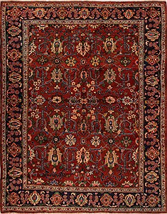 Persian Mahal Red Rectangle 8x11 ft Wool Carpet 16513